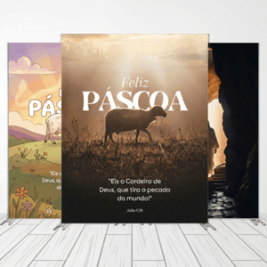 CAPA FUNDO FOTOGRÁFICO VERTICAL PÁSCOA CRISTÃ | TECIDO PREMIUM | VÁRIOS MODELOS - 1.50X2.20CM Tecido: Helanca 1.50x2.20CM