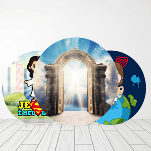 CAPA PAINEL REDONDO GOSPEL | TECIDO PREMIUM  | VÁRIOS MODELOS - 1.50X1.50M E 50X50CM Tecido: Helanca 1.50x1.50m E 50X50cm    