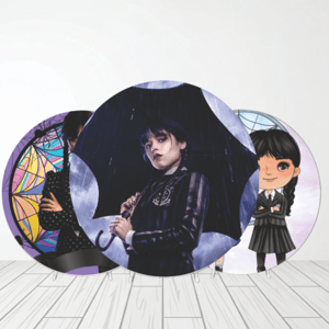 CAPA PAINEL REDONDO WANDINHA | TECIDO PREMIUM  | VÁRIOS MODELOS - 1.50X1.50M E 50X50CM Tecido: Helanca 1.50x1.50m E 50X50cm    