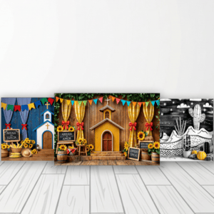 CAPA FUNDO FOTOGRÁFICO HORIZONTAL FESTA JUNINA | TECIDO PREMIUM  | VÁRIOS MODELOS - 2.20X1.50M