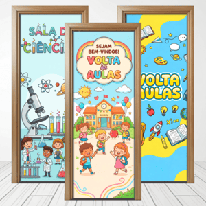 CAPA PAINEL PORTA VOLTAS ÀS AULAS  | TECIDO PREMIUM  | VÁRIOS MODELOS - 85cm x 2.10M