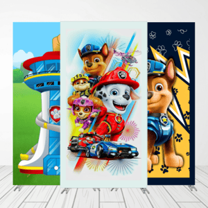 CAPA FUNDO ROMANO PATRULHA CANINA | TECIDO PREMIUM  | VÁRIOS MODELOS. - 1X2M Tecido: Helanca 1X2M    