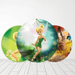CAPA PAINEL REDONDO TINKER BELL | TECIDO PREMIUM  | VÁRIOS MODELOS - 1.50X1.50M E 50X50CM Tecido: Helanca 1.50x1.50m E 50X50cm    