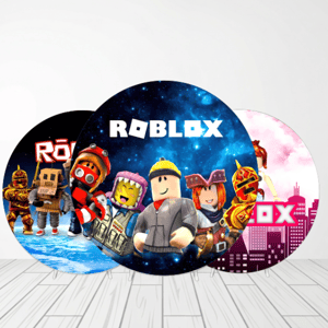 CAPA PAINEL REDONDO ROBLOX | TECIDO PREMIUM  | VÁRIOS MODELOS - 1.50X1.50M E 50X50CM Tecido: Helanca 1.50x1.50m E 50X50cm    