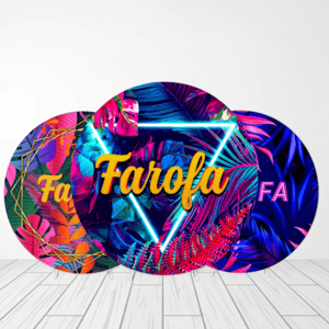 CAPA PAINEL REDONDO FAROFA| TECIDO PREMIUM  | VÁRIOS MODELOS - 1.50X1.50M E 50X50CM Tecido: Helanca 1.50x1.50m E 50X50cm    