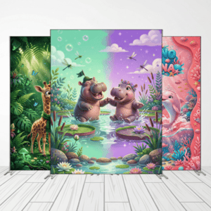 CAPA FUNDO FOTOGRÁFICO VERTICAL CHÁ REVELAÇÃO | TECIDO PREMIUM | VÁRIOS MODELOS - 1.50X2.20CM Tecido: Helanca 1.50x2.20CM    