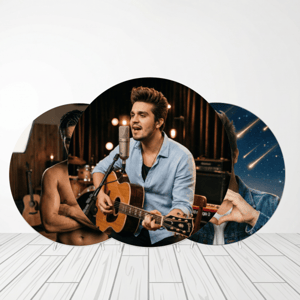 CAPA PAINEL REDONDO LUAN SANTANA | TECIDO PREMIUM  | VÁRIOS MODELOS - 1.50X1.50M E 50X50CM Tecido: Helanca 1.50x1.50m E 50X50cm    