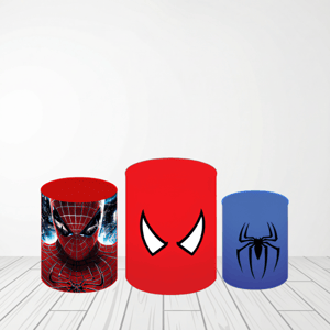 TRIO CAPA DE CILINDROS HOMEM ARANHA | TECIDO PREMIUM Tecido: Helanca 1.50x1.50m E 50X50cm    
