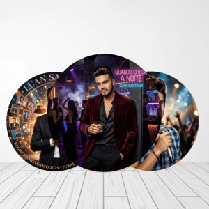 CAPA PAINEL REDONDO LUAN SANTANA | TECIDO PREMIUM  | VÁRIOS MODELOS - 1.50X1.50M E 50X50CM Tecido: Helanca 1.50x1.50m E 50X50cm    