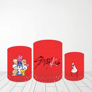 TRIO CAPA DE CILINDROS KPOP STRAY KIDS | TECIDO PREMIUM Tecido: Helanca 1.50x1.50m E 50X50cm    