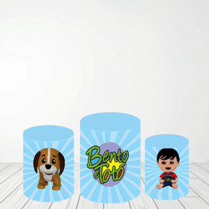 TRIO CAPA DE CILINDROS BENTO E TOTÓ | TECIDO PREMIUM Tecido: Helanca 1.50x1.50m E 50X50cm    