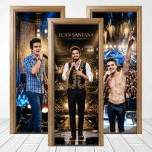 CAPA PAINEL PORTA LUAN SANTANA | TECIDO PREMIUM  | VÁRIOS MODELOS - 85cm x 2.10M Tecido: Helanca 85cm x 2.10M    