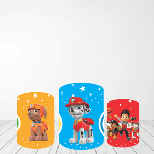 TRIO CAPA DE CILINDROS PATRULHA CANINA | TECIDO PREMIUM Tecido: Helanca 1.50x1.50m E 50X50cm    