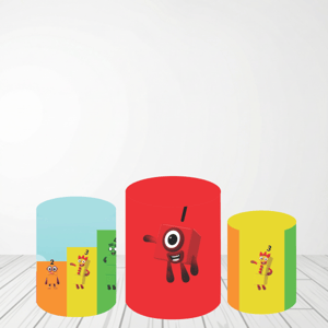 TRIO CAPA DE CILINDROS NUMBER BLOCKS| TECIDO PREMIUM Tecido: Helanca 1.50x1.50m E 50X50cm    