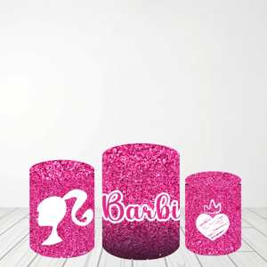 TRIO CAPA DE CILINDROS BARBIE| TECIDO PREMIUM Tecido: Helanca 1.50x1.50m E 50X50cm    