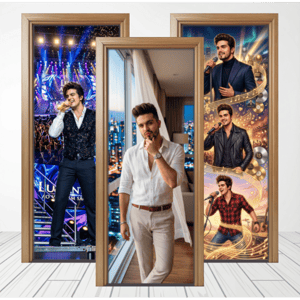 CAPA PAINEL PORTA LUAN SANTANA | TECIDO PREMIUM  | VÁRIOS MODELOS - 85cm x 2.10M Tecido: Helanca 85cm x 2.10M    