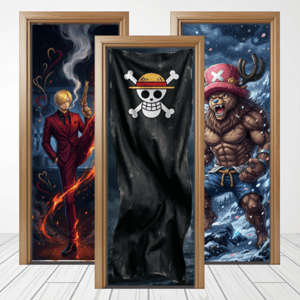 CAPA PAINEL PORTA ONE PIECE | TECIDO PREMIUM  | VÁRIOS MODELOS - 85cm x 2.10M Tecido: Helanca 85cm x 2.10M    