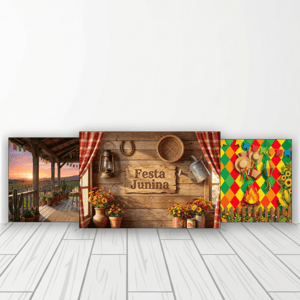 CAPA FUNDO FOTOGRÁFICO HORIZONTAL FESTA JUNINA | TECIDO PREMIUM  | VÁRIOS MODELOS - 2.20X1.50M