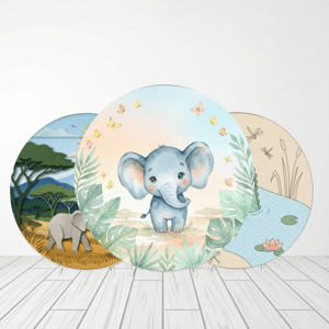 CAPA PAINEL REDONDO SAFARI | TECIDO PREMIUM  | VÁRIOS MODELOS - 1.50X1.50M E 50X50CM