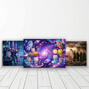 CAPA PAINEL FUNDO FOTOGRÁFICO KPOP STRAY KIDS | TECIDO PREMIUM  | VÁRIOS MODELOS - 1.50X1.50M E 50X50CM