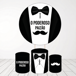 KIT CAPA PAINEL REDONDO E CILÍNDROS DIA DOS PAIS| TECIDO PREMIUM