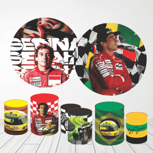 KIT CAPA PAINEL REDONDO E CILÍNDROS AYRTON SENNA | TECIDO PREMIUM  | VÁRIOS MODELOS.