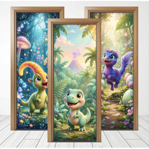 CAPA PAINEL PORTA DINOSSAURO | TECIDO PREMIUM  | VÁRIOS MODELOS - 85cm x 2.10M