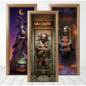 CAPA PAINEL PORTA HALLOWEEN | TECIDO PREMIUM  | VÁRIOS MODELOS - 85cm x 2.10M