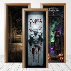 CAPA PAINEL PORTA HALLOWEEN | TECIDO PREMIUM  | VÁRIOS MODELOS - 85cm x 2.10M