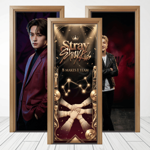 CAPA PAINEL PORTA STRAY KIDS | TECIDO PREMIUM  | VÁRIOS MODELOS - 85cm x 2.10M