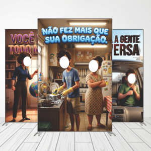 CAPA FUNDO INTERATIVO DIA DAS MÃES | TECIDO PREMIUM  | VÁRIOS MODELOS - 1.50X2.20M Tecido: Helanca 1.50X2.20M    