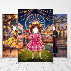 CAPA FUNDO INTERATIVO FESTA JUNINA | TECIDO PREMIUM  | VÁRIOS MODELOS - 1.50X2.20M Tecido: Helanca 1.50X2.20M    