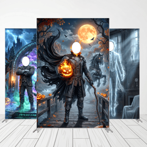 CAPA FUNDO INTERATIVO HALLOWEEN | TECIDO PREMIUM  | VÁRIOS MODELOS - 1.50X2.20M Tecido: Helanca 1.50X2.20M    