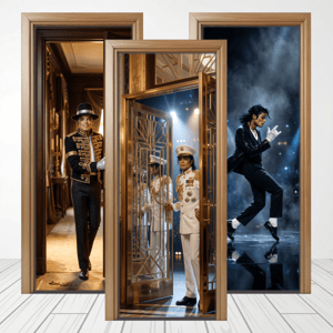 CAPA PAINEL PORTA MICHAEL JACKSON | TECIDO PREMIUM  | VÁRIOS MODELOS - 85cm x 2.10M Tecido: Helanca 85cm x 2.10M    
