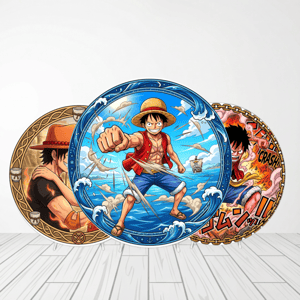 CAPA PAINEL REDONDO ANIME ONE PIECE | TECIDO PREMIUM  | VÁRIOS MODELOS - 1.50X1.50M E 50X50CM Tecido: Helanca 1.50x1.50m E 50X50cm    