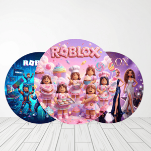 CAPA PAINEL REDONDO ROBLOX | TECIDO PREMIUM  | VÁRIOS MODELOS - 1.50X1.50M E 50X50CM Tecido: Helanca 1.50x1.50m E 50X50cm    