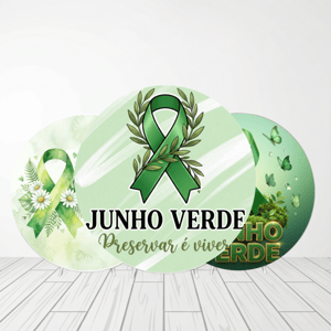 CAPA PAINEL REDONDO JUNHO VERDE | TECIDO PREMIUM | VÁRIOS MODELOS - 1.50X1.50M E 50X50CM