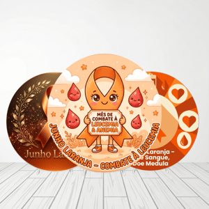 CAPA PAINEL REDONDO JUNHO LARANJA | TECIDO PREMIUM | VÁRIOS MODELOS - 1.50X1.50M E 50X50CM