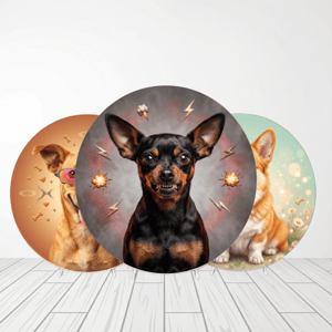 CAPA PAINEL REDONDO PET ANIMAIS | TECIDO PREMIUM  | VÁRIOS MODELOS - 1.50X1.50M E 50X50CM Tecido: Helanca 1.50x1.50m E 50X50cm    