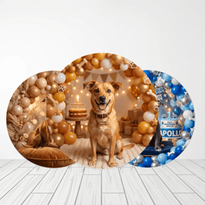 CAPA PAINEL REDONDO PET ANIMAIS | TECIDO PREMIUM  | VÁRIOS MODELOS - 1.50X1.50M E 50X50CM Tecido: Helanca 1.50x1.50m E 50X50cm    
