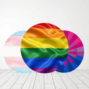 CAPA PAINEL REDONDO ORGULHO LGBTQIA+ | TECIDO PREMIUM | VÁRIOS MODELOS - 1.50X1.50M E 50X50CM