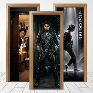 CAPA PAINEL PORTA MICHAEL JACKSON | TECIDO PREMIUM  | VÁRIOS MODELOS - 85cm x 2.10M