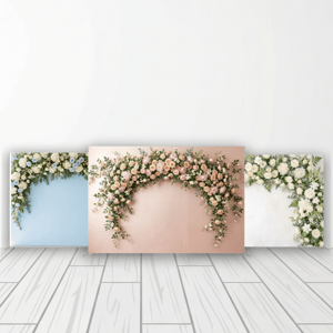 CAPA FUNDO FOTOGRÁFICO HORIZONTAL FLORAL | TECIDO PREMIUM  | VÁRIOS MODELOS - 2.20X1.50M Tecido: Helanca 2.20X1.50M    