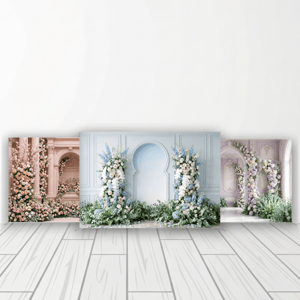 CAPA FUNDO FOTOGRÁFICO HORIZONTAL FLORAL | TECIDO PREMIUM | VÁRIOS MODELOS - 2.20X1.50M
