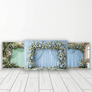 CAPA FUNDO FOTOGRÁFICO HORIZONTAL FLORAL | TECIDO PREMIUM  | VÁRIOS MODELOS - 2.20X1.50M
