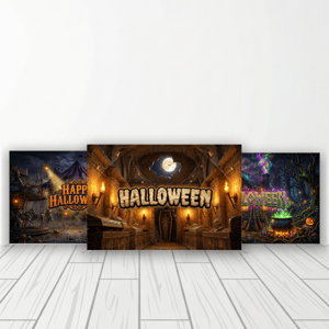 CAPA FUNDO FOTOGRÁFICO HORIZONTAL HALLOWEEN | TECIDO PREMIUM | VÁRIOS MODELOS - 1.50X2.20CM Tecido: Helanca 1.50x2.20CM