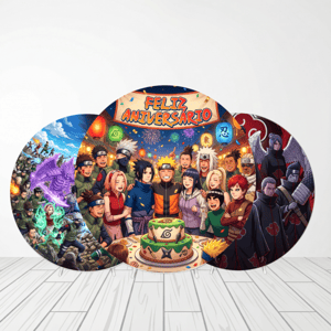 CAPA PAINEL REDONDO ANIME NARUTO| TECIDO PREMIUM | VÁRIOS MODELOS - 1.50X1.50M E 50X50CM