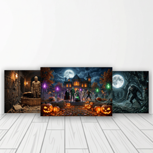 CAPA FUNDO FOTOGRÁFICO HORIZONTAL HALLOWEEN | TECIDO PREMIUM | VÁRIOS MODELOS - 1.50X2.20CM Tecido: Helanca 1.50x2.20CM