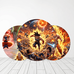 CAPA PAINEL REDONDO ANIME DRAGON BALL Z| TECIDO PREMIUM | VÁRIOS MODELOS - 1.50X1.50M E 50X50CM
