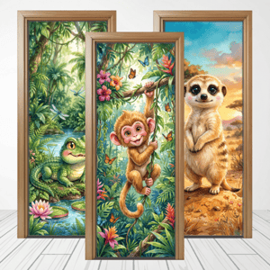 CAPA PAINEL PORTA SAFARI | TECIDO PREMIUM | VÁRIOS MODELOS - 85cm x 2.10M Tecido: Helanca 85cm x 2.10M